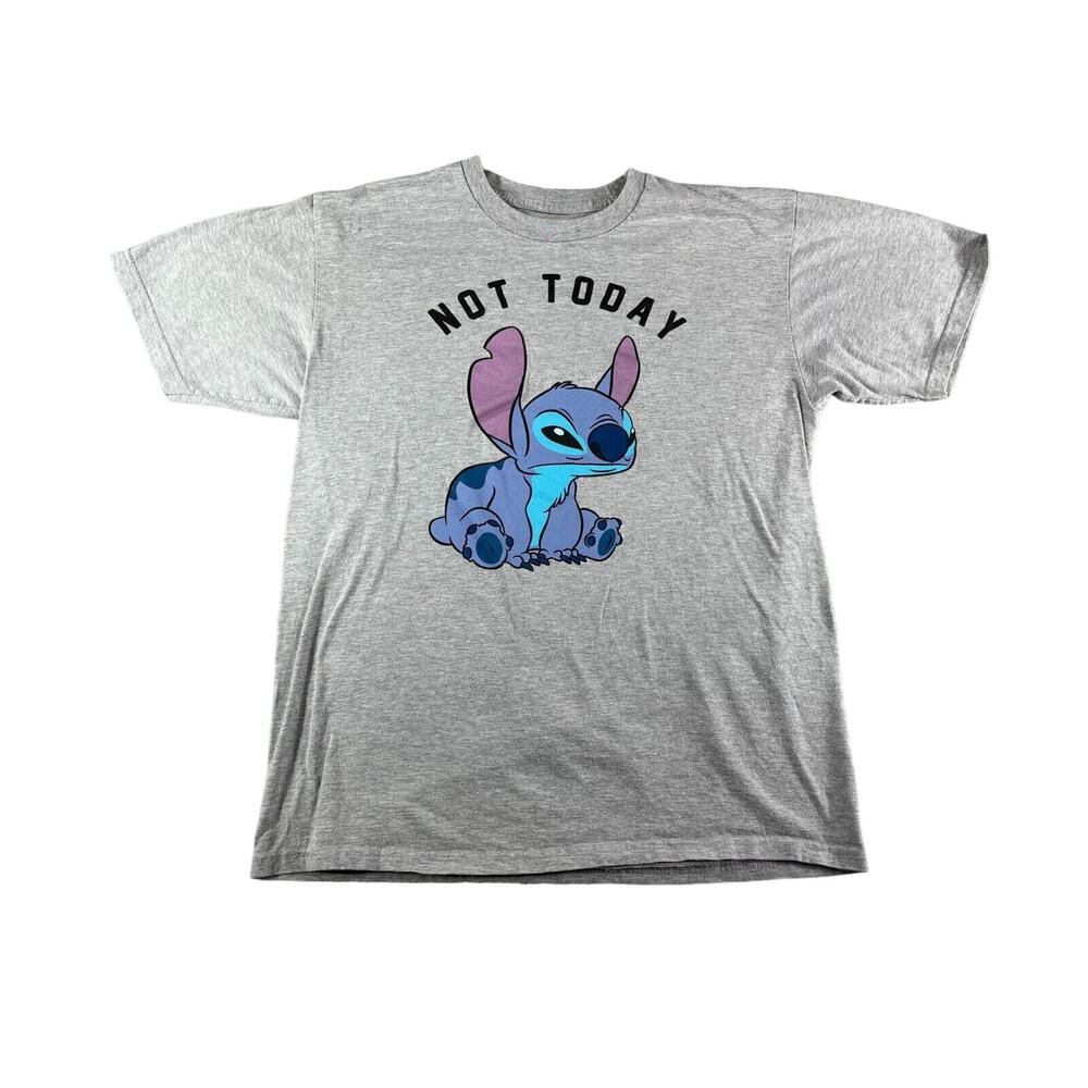 Disney Shirt Mens Large Gray Stitch Not Today Experiment 626 Lelo Disneyland